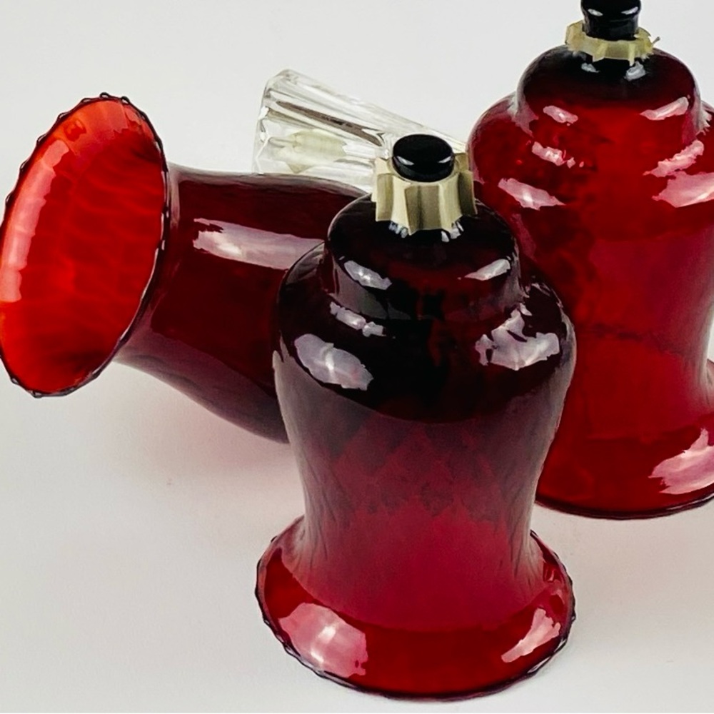 Home Interiors Ruby Red Candle Holders - Picture 2 of 9
